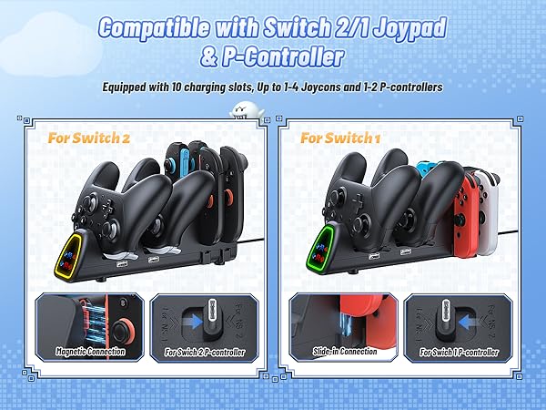switch 2 controller charging dock