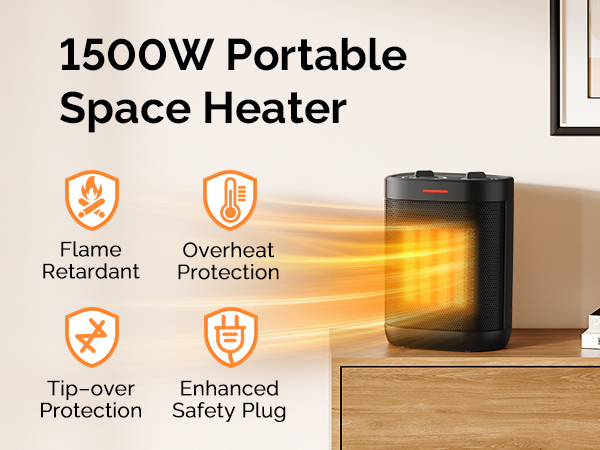 1500W ceramic space heater
