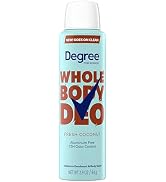Degree Women Deodorant Spray Fresh Coconut Scent Aluminum Free 72H Odor Protection 2.9 FO