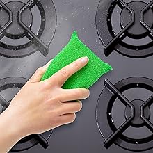 CLEANS – Tough on food stains, greasy soil, soap scum, and mold and mildew stains.