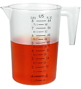 8 Cup/2-Quart Large Measuring Cups, Clear, Strong Food Grade Liquid Measure Pitcher, f...