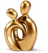 Prettidecor Gold Couples Bedroom Decor Statues, Anniversary Wedding Gift for Couple, Table Center...