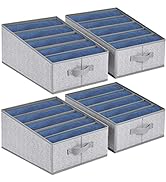 DIMJ Wardrobe Clothes Organizer, Clothes Organizer for Folded Clothes, 5 Grids Trapezoid Clothes ...