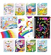 Mocoosy 24 Scratch Art Coloring Book for Kids Party Favors Age 4-8-12, Double Side Mini Coloring ...