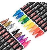 ZEYAR Oil-Based Paint Markers for Rock Painting, Medium Point, Waterproof ink, 18 Colors, AP Cert...