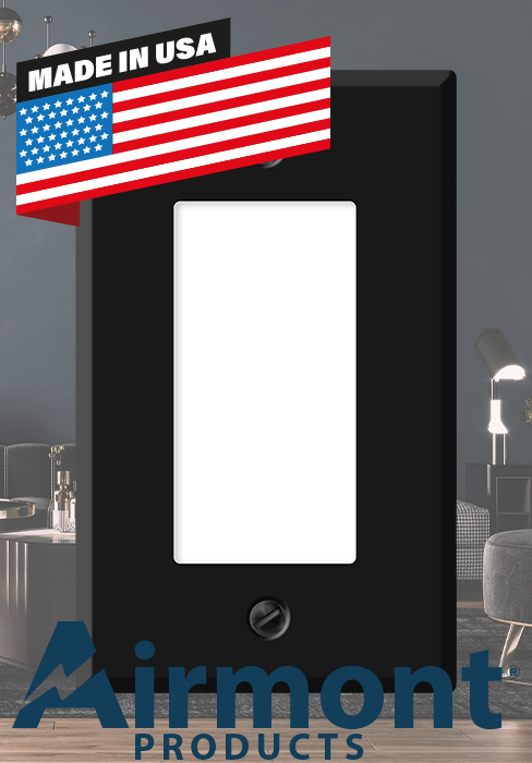 black metal wallplate