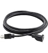 Clear Power 8 ft Indoor/Outdoor Extension Cord 16/3 SJTW, 3-Prong Grounded Plug, Black General Pu...