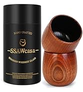 Bourbon Glass Gifts for Men, Charred Wooden Whiskey Cup, 10oz Unbreakable Bourbon Drinking Tumble...