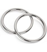 ZUSFUL 3.15 inch Metal O Rings,Stainless Steel Round Ring Buckles 5/16" Wire Diameter,metal rings...