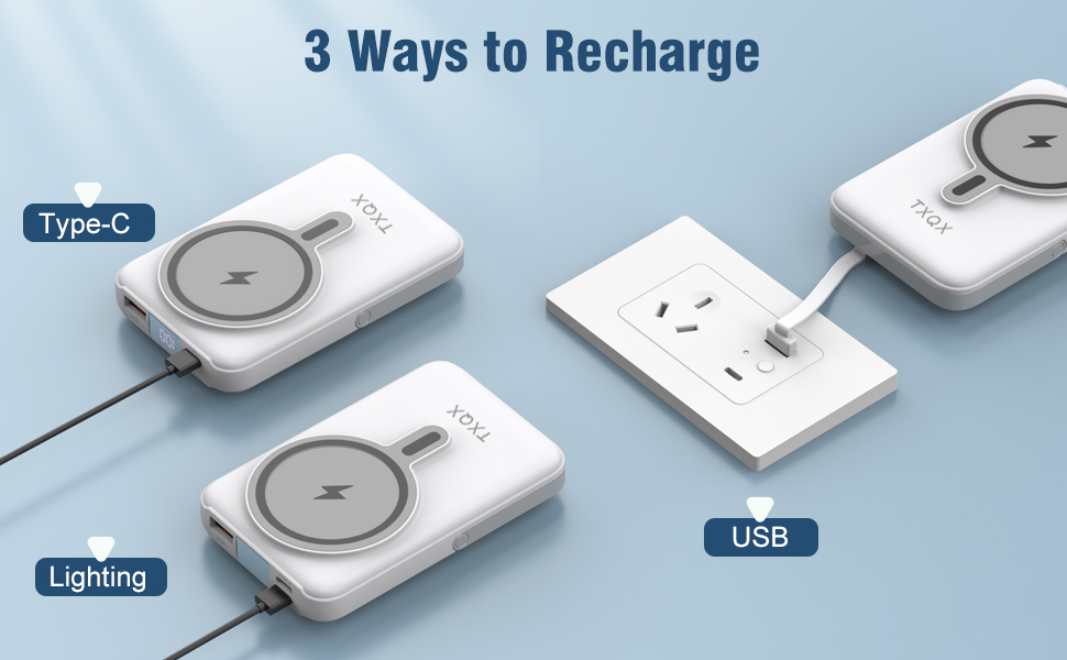 It also built-in 3 inputs (1 built-in USB-A recharging cord/cable, 1 USB-C input, 1 iPhone input)