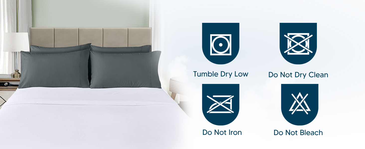 Pillowcase 4 Pack Grey, utopia pillow cases microfiber pillowcase queen pillowcase king pillow cases