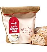 KNEADACE Bread Bags for Homemade Bread -Stylish Sourdough Bread Storage with Roll-Top Design, 100...