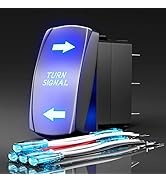 Rocker Switch Turn Signal ON Off ON Switch DPDT 7Pin 12V 24V Switch Jumper Wires Winch Pump Switc...