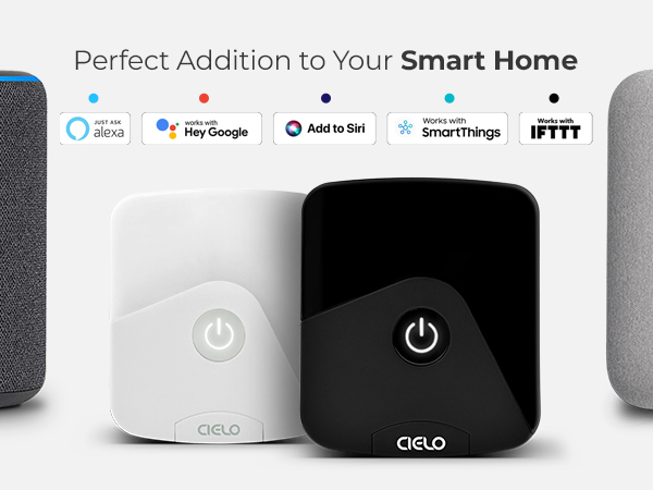 Works with Alexa, Google Assistant, Siri, Samsung SmartThings, and IFFFT