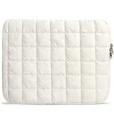 Linpr Quilted Cloud Puffy Laptop Sleeve White 13-14 Inch, Protective Carrying Case for Women & Me...