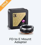 K&F Concept FD to E Mount Lens Mount Adapter Compatible with Canon FD FL Mount Lens to E NEX Moun...