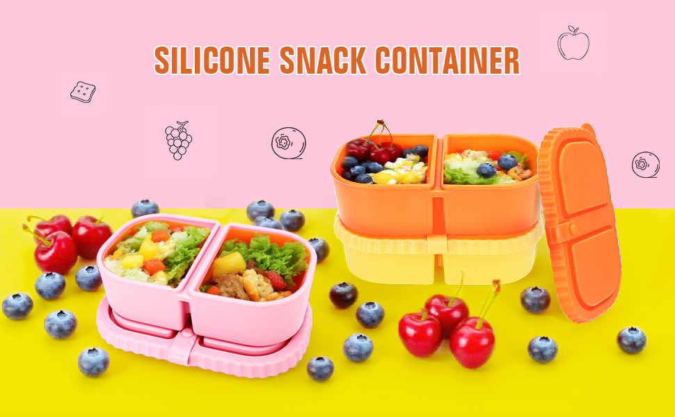 Silicone snack container
