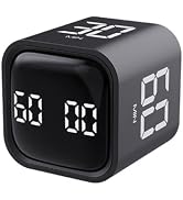 Rotating Pomodoro Timer 5,10,30, 60 Minutes Preset,Desk Productivity Flip Timer, Visual Cube Coun...