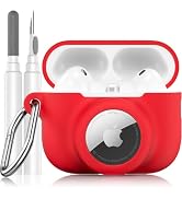 LDSXAY 2 in 1 Silicone Case Compatible with AirPods Pro 3 and AirTag, Shockproof Protective Case ...