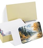 PATIKIL Watercolor Card Rounded Corners with Envelopes