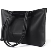 ALUWU Tote Bag for Women with Zipper Faux Leather Shoulder Handbags Work Purses