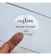 Mintitude Custom Clear Round Stickers , Personalized Circle Labels, Customized Transparent Logo S...