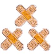 U-Sky Sew or Iron on Patches, 3pcs Cute Band Aid Iron Patches for Clothing, Yellow Color Embroide...