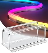 Neon Rope Light Clips Mounting - 30Pcs Clear Waterproof LED Strip Clip Brackets - Adhesive Wall M...