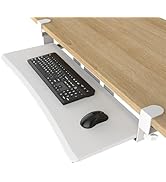 UPGRAVITY Extra Large Keyboard Tray Under Desk - Slide Out with Sturdy C-Clip Mount System, 31.5 ...