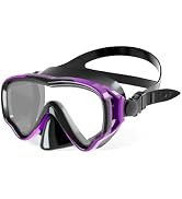 Adult Diving Masks Full Face Snorkel Mask -Anti-Fog Dry Snorkel System Prevents Leaks for Effortl...
