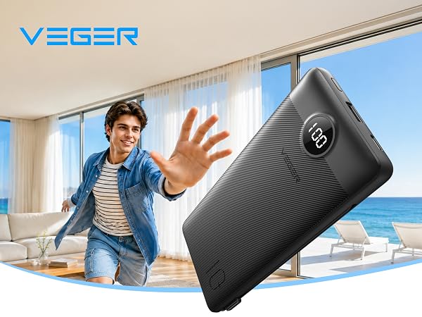portable charger with built in cable