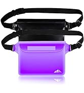 HEETA 2 Pack Waterproof Pouch, Screen Touch Sensitive Waterproof Dry Bag with Adjustable Waist St...