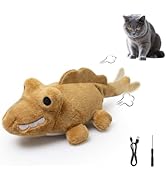 ZeLing HTL Interactive Cat Toys for Indoor Cats – Auto Moving Alligator with 360° Random Movement...