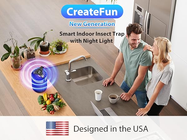 smart indoor insect trap with nitht light