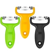 KITCHPOWER Corn Peeler, Corn Stripper, Corn Cob Peeling Tool, Stainless Steel Blades 3-Pack Yello...