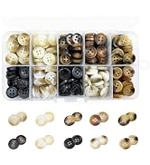 Assorted Resin Buttons for Sewing Crafts, 300Pcs 4-Hole Round Sewing Buttons for Clothes, 0.45in ...