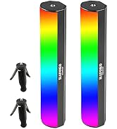 HAFOKO 2PACK W200 Handheld RGB Light Wand Video LED Lighting Handheld Light Photography Light Vlo...