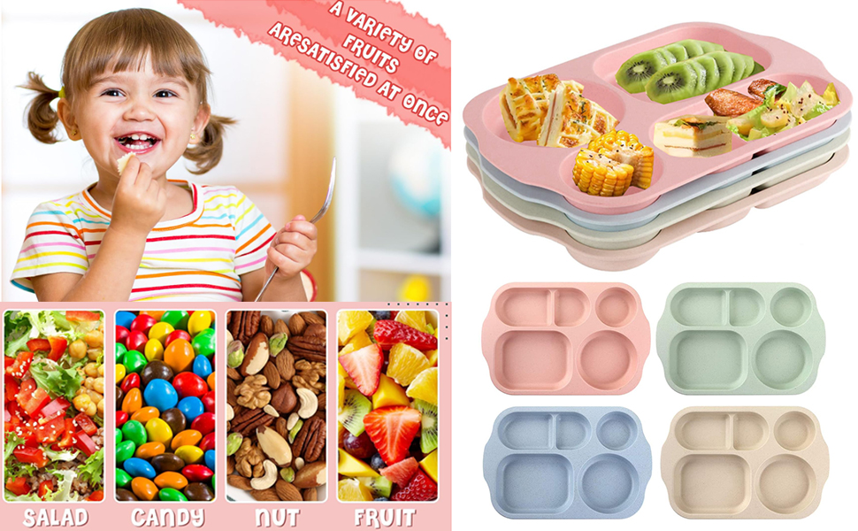 Divided Plates for Kids Adults