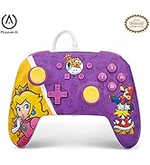 PowerA Enhanced Nintendo Switch Wired Controller - Princess Peach Battle, Mario, Gamepad, game co...