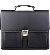 Jack&Chris Mens New PU Leather Briefcase Messenger Bag Laptop Bag, MBYX015