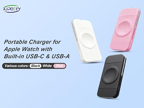 Built-in USB-C&A Portable Charger for Apple Watch