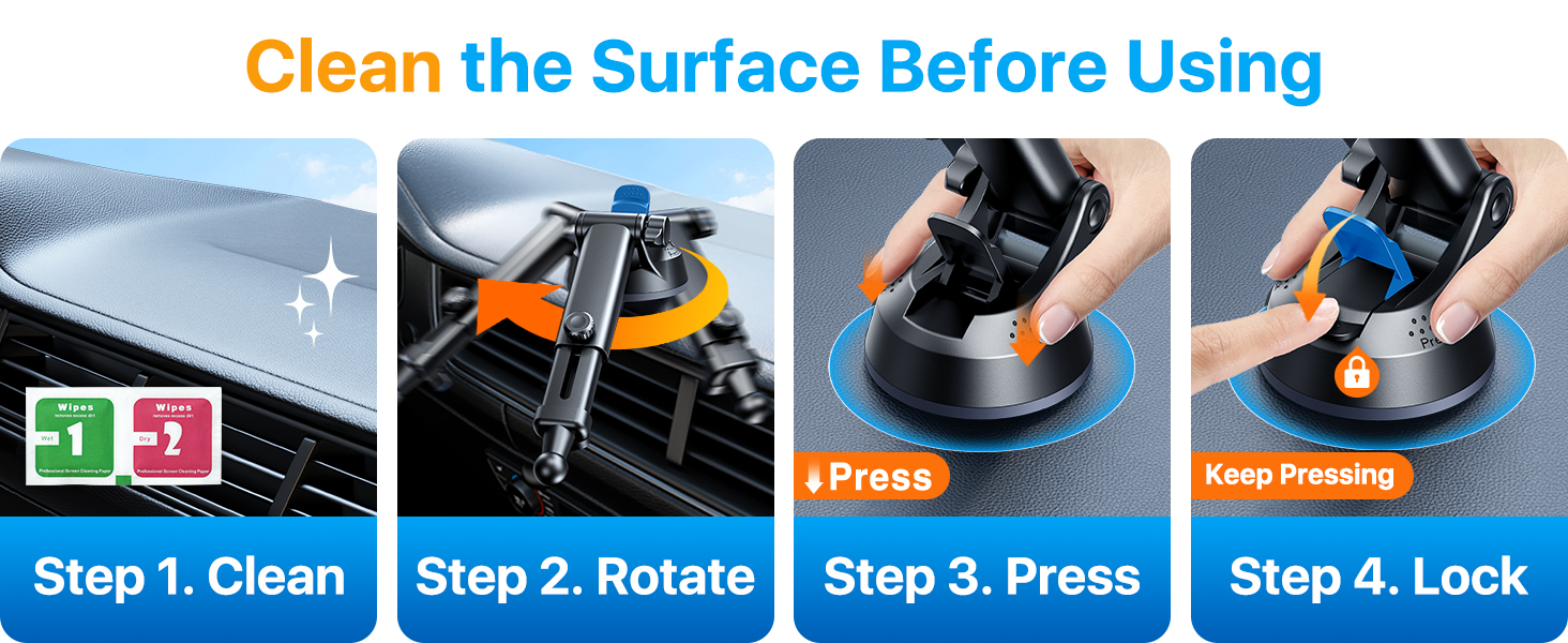 clena the surface before using