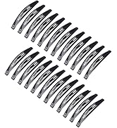 24Pcs Large Metal Snap Hair Clips for Women - 2.16 Inch Black No-slip Clips for Long Hair, Makeup...