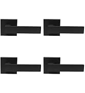 Probrico 4 Pack| Dummy Door Handles in Matte Black, Non-Turning Interior Door Levers, Heavy Duty ...