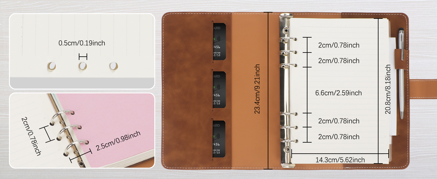 leather a5 binder 6 ring planner dividers a5 binder notebook a5 planner binder refillable notebook