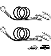 VIVBOO 44" Trailer Safety Cables with Hooks Tow Straps 2-Pack Safety Chains Towing Trailer 5000 L...