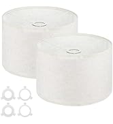PATIKIL Drum Lamp Shades for Table Lamps 12"x12"x8" Linen Lampshade Set of 2 Easy Assembly Lamp S...