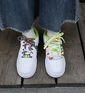 MINIMISSMIANYC 569PCS Beaded Shoe Charms for Sneaker, Acrylic Heart Star Flower Letter DIY Shoela...