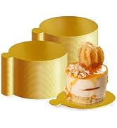 CEWIFO Mini Cake Boards, Gold Cake Boards 100 Pcs Food-Graded Cake Base, Gold Circle Base 3.1 inc...