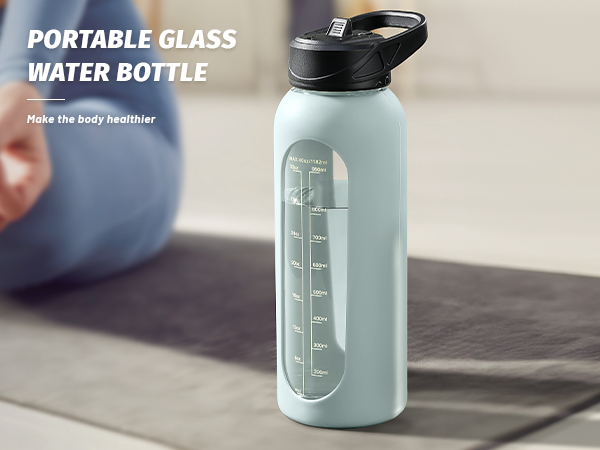 glass water bottle
